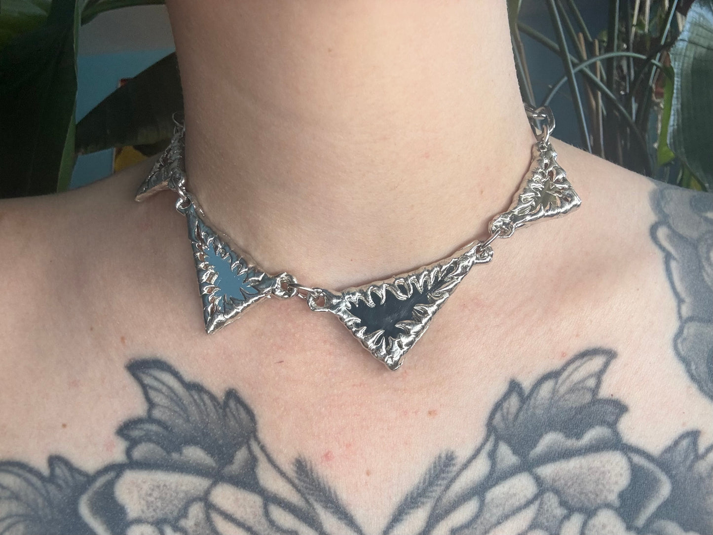 Mirror triangle | soldered Necklace