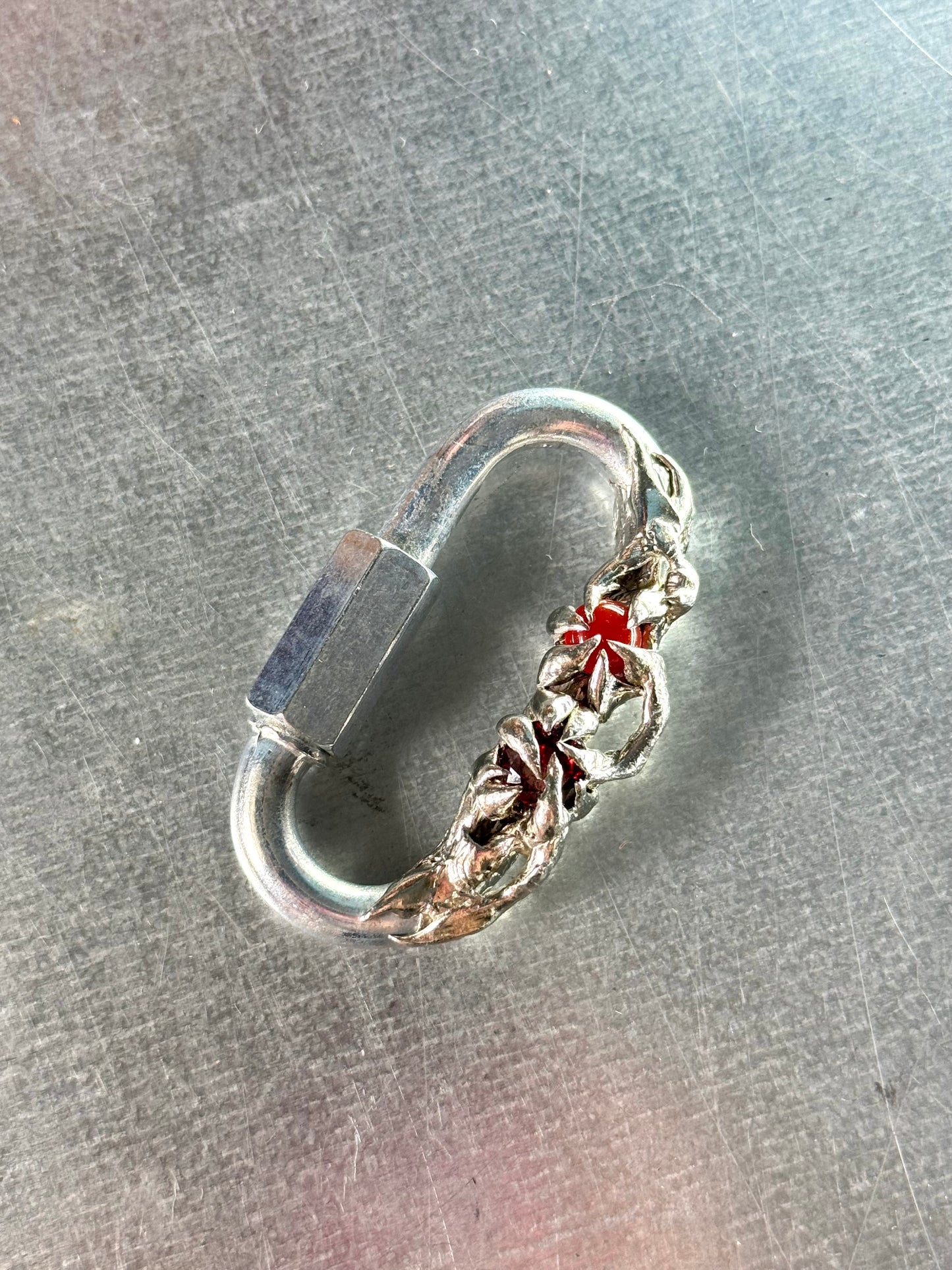 Rills | soldered Carabiner necklace
