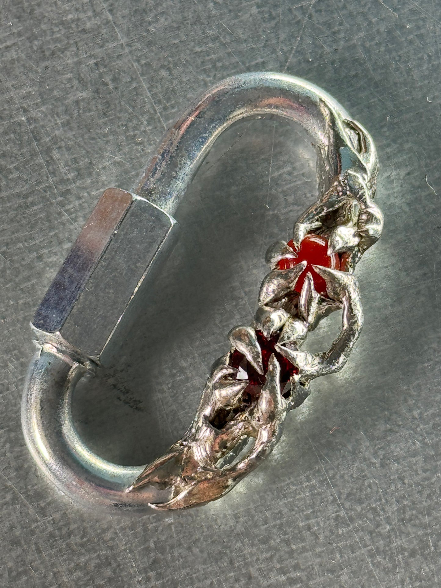 Rills | soldered Carabiner necklace