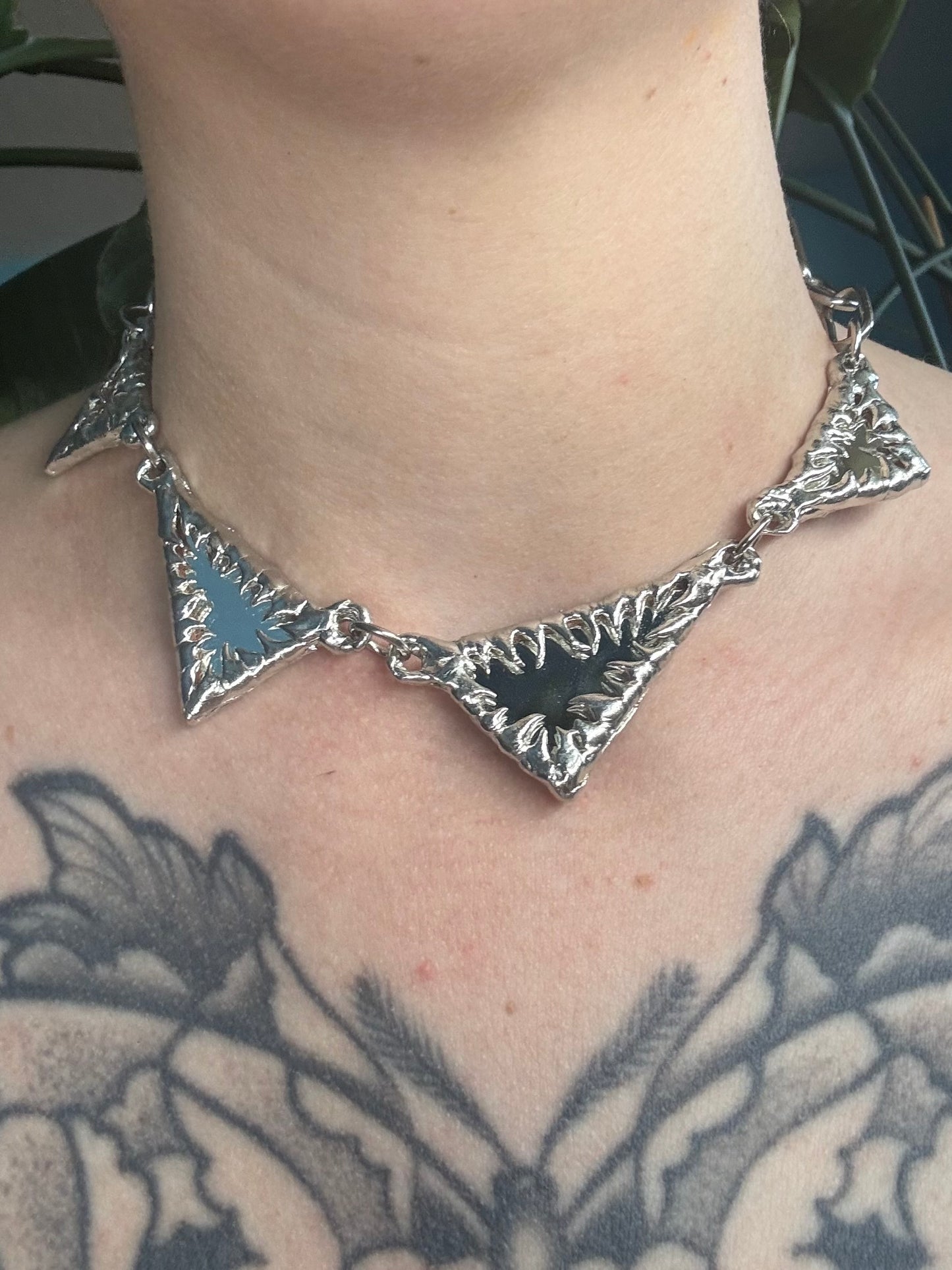 Mirror triangle | soldered Necklace