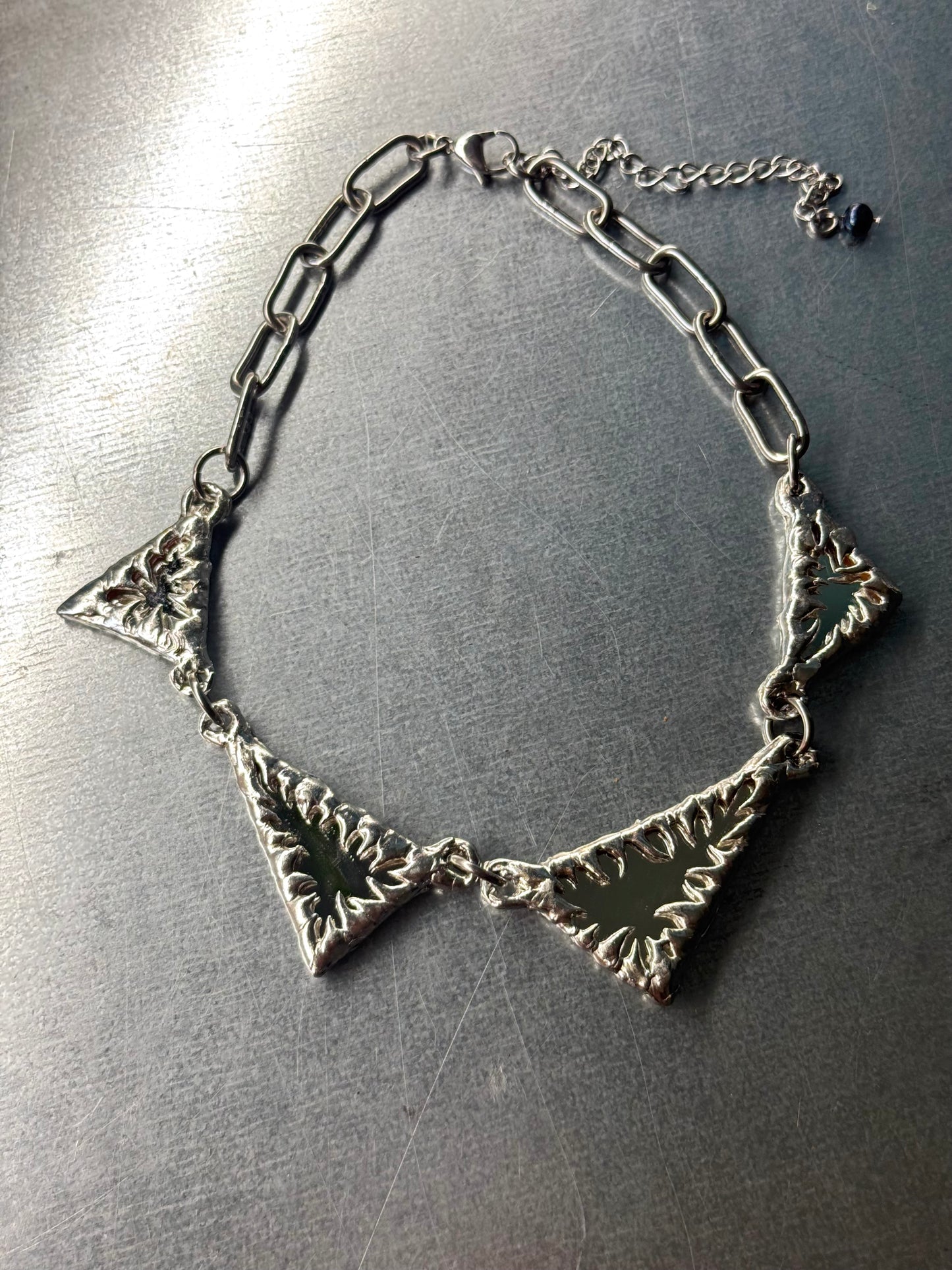 Mirror triangle | soldered Necklace