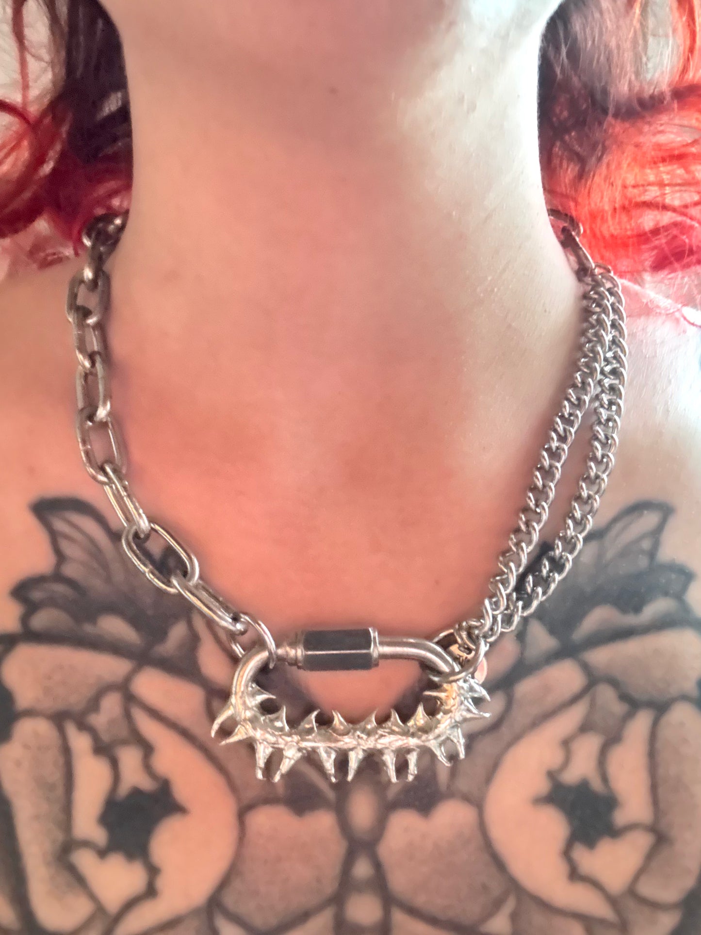 Vina | soldered Carabiner necklace