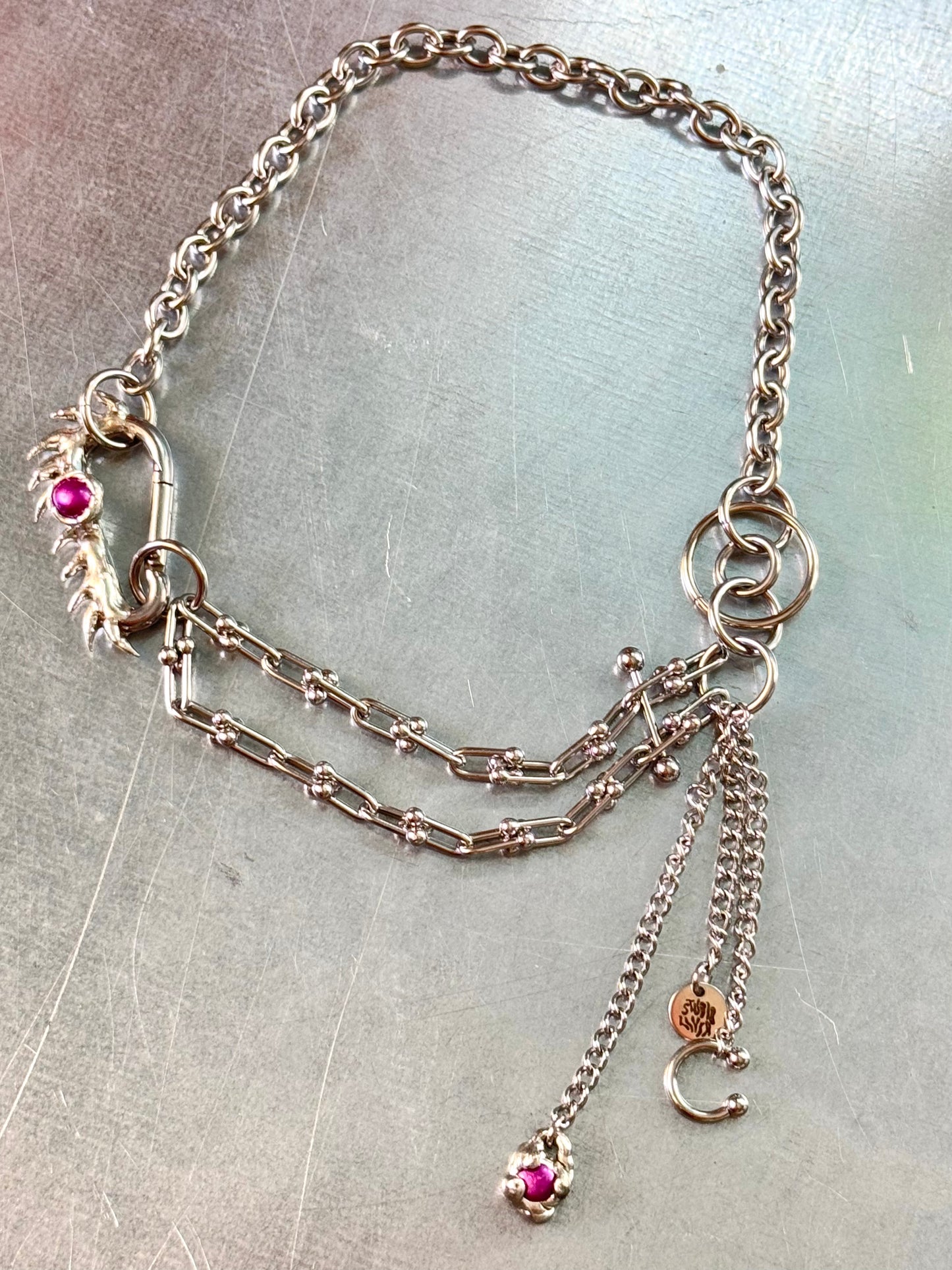 Lusnul | soldered Carabiner Necklace