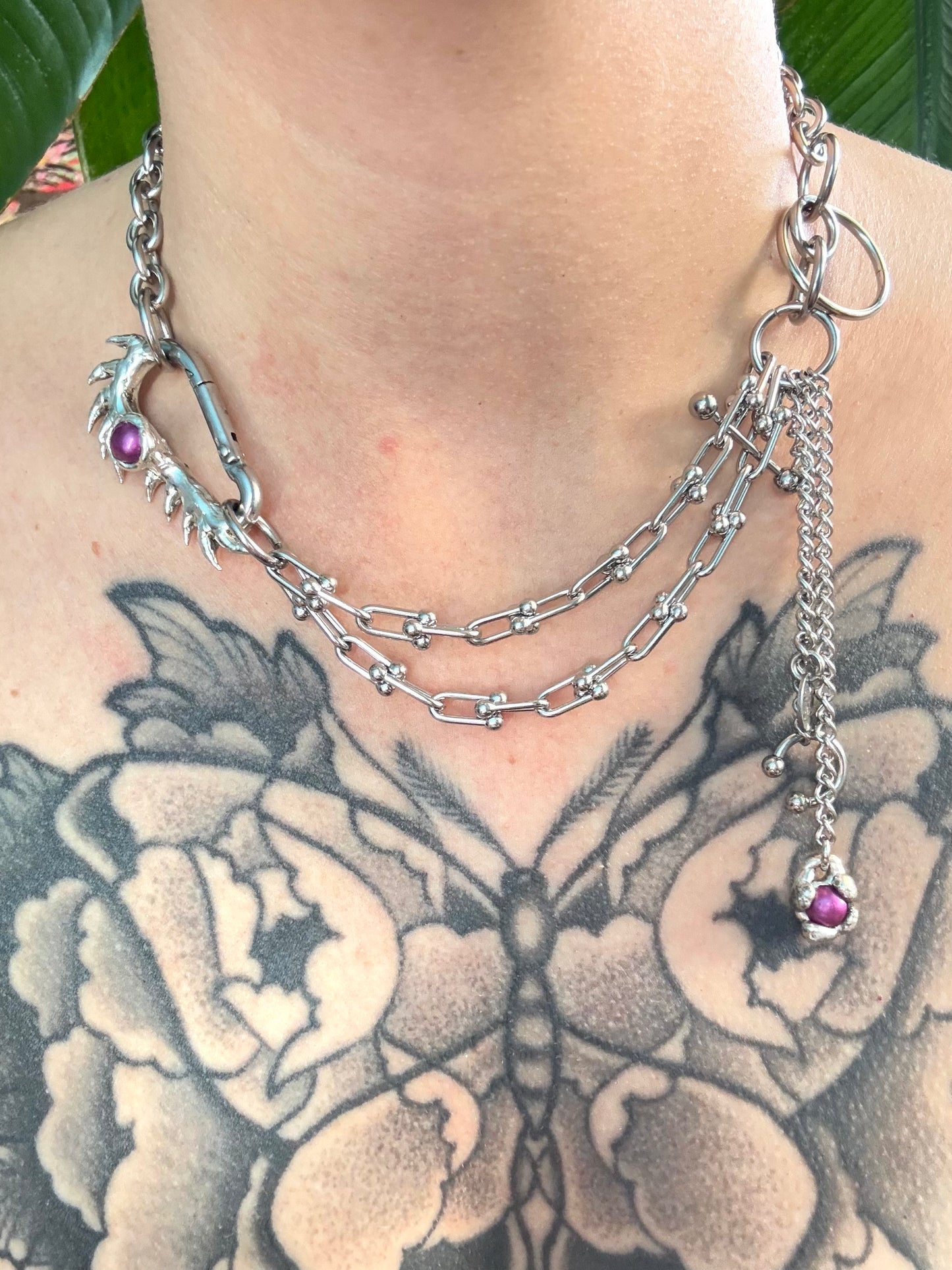 Lusnul | soldered Carabiner Necklace