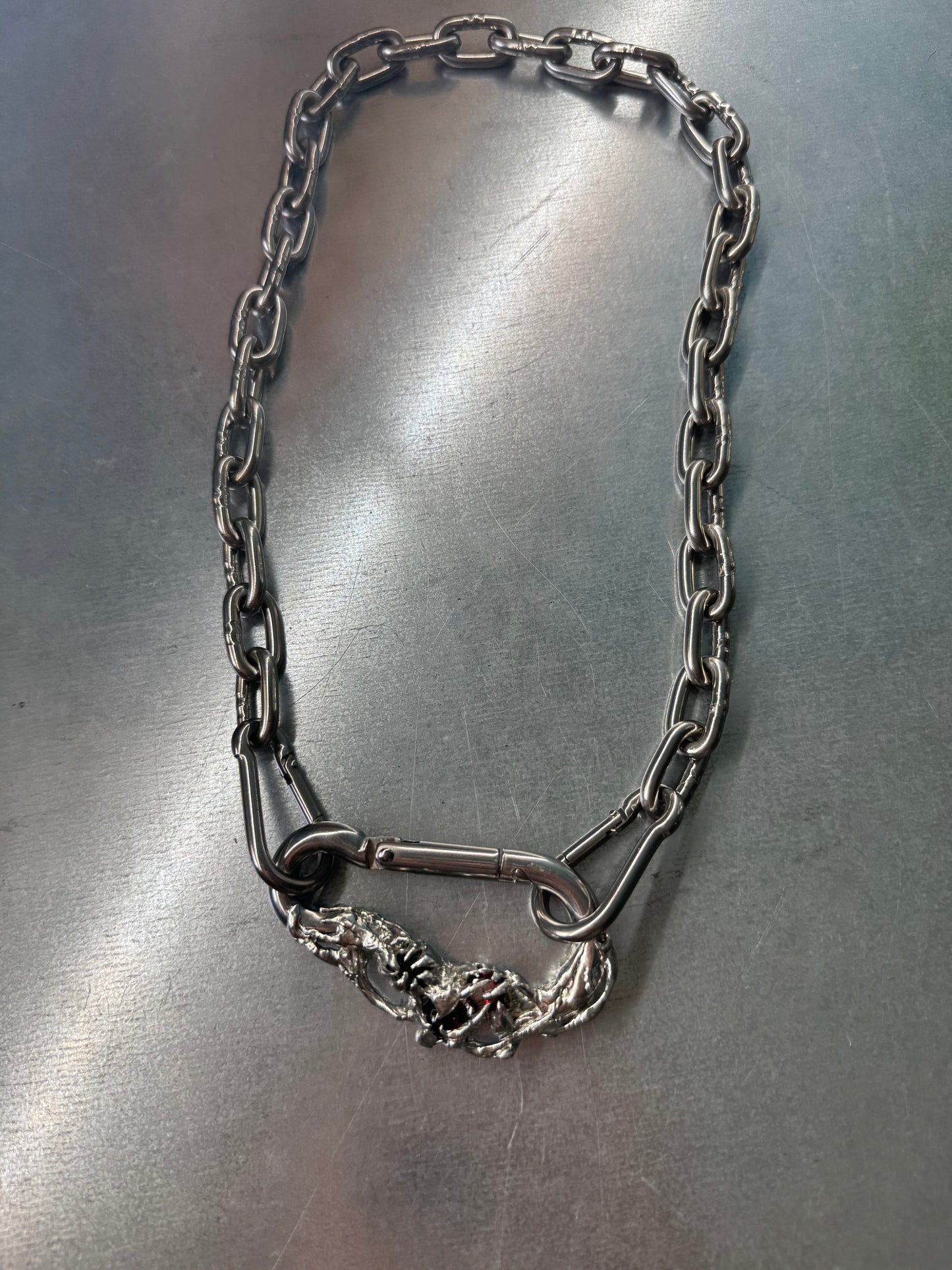 Cygnus | soldered Carabiner Necklace