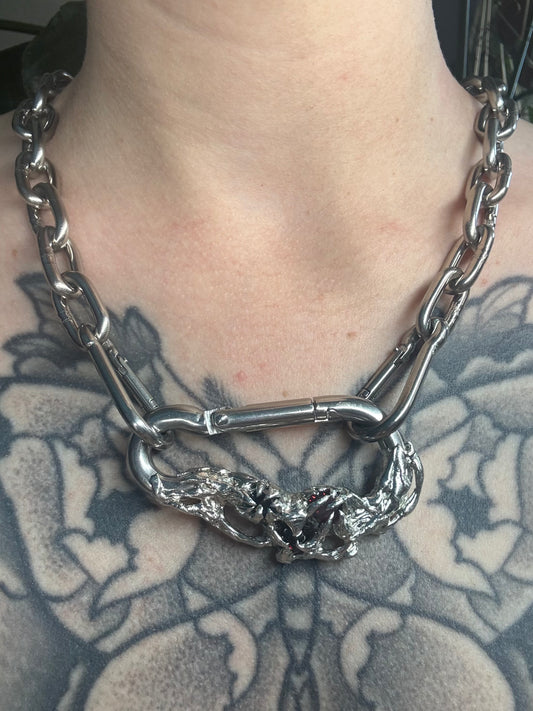 Cygnus | soldered Carabiner Necklace