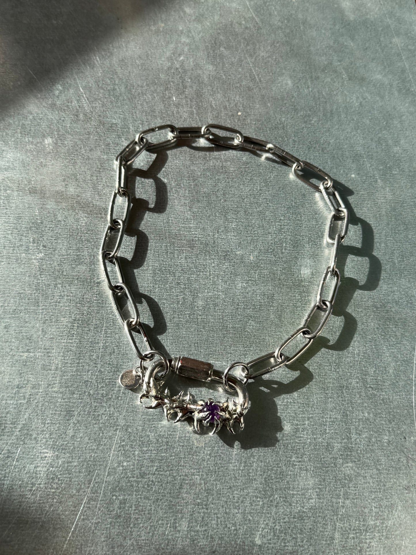 Rills | soldered Carabiner necklace