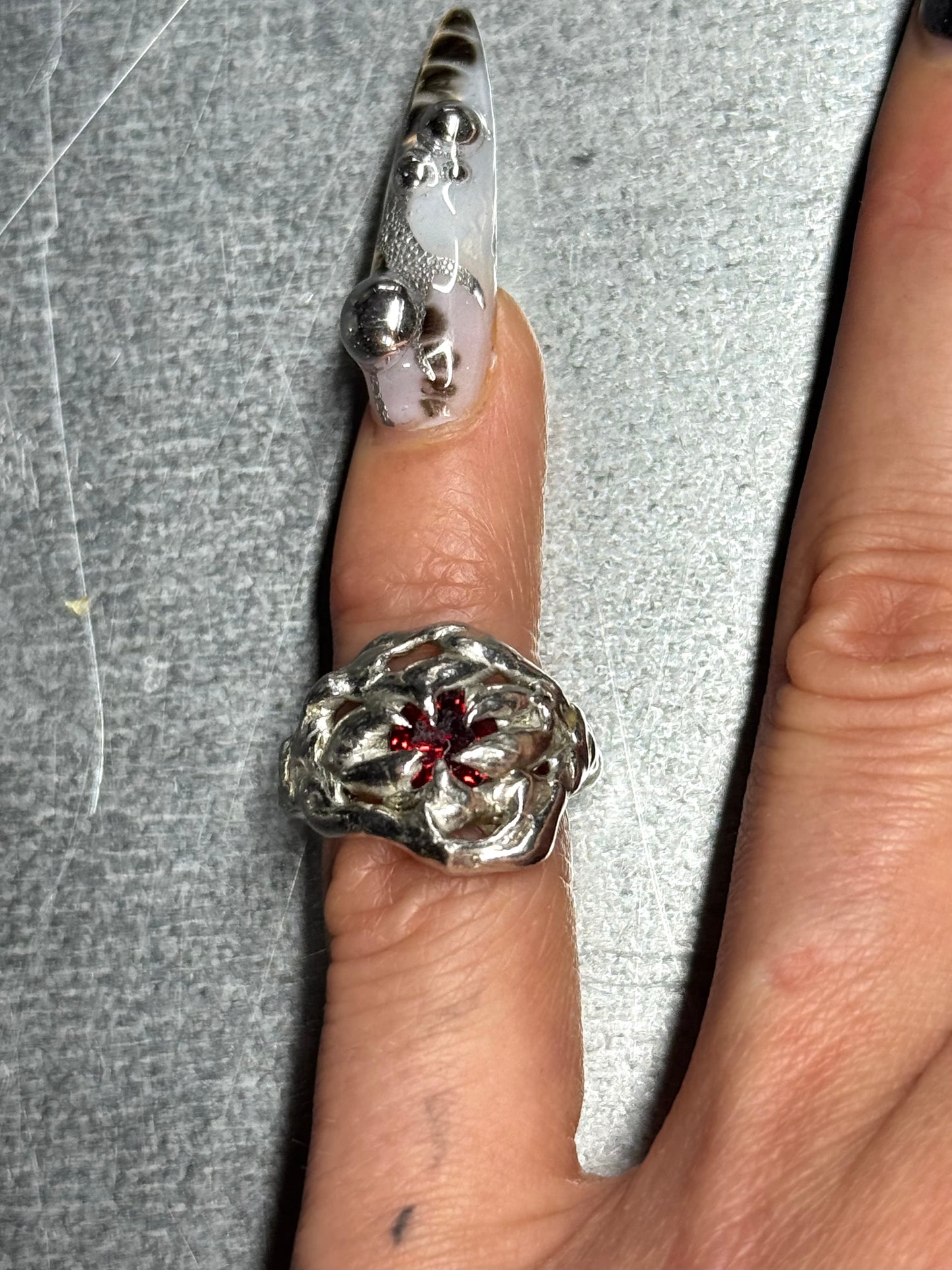 Narya red Zirconia Stone | soldered Ring