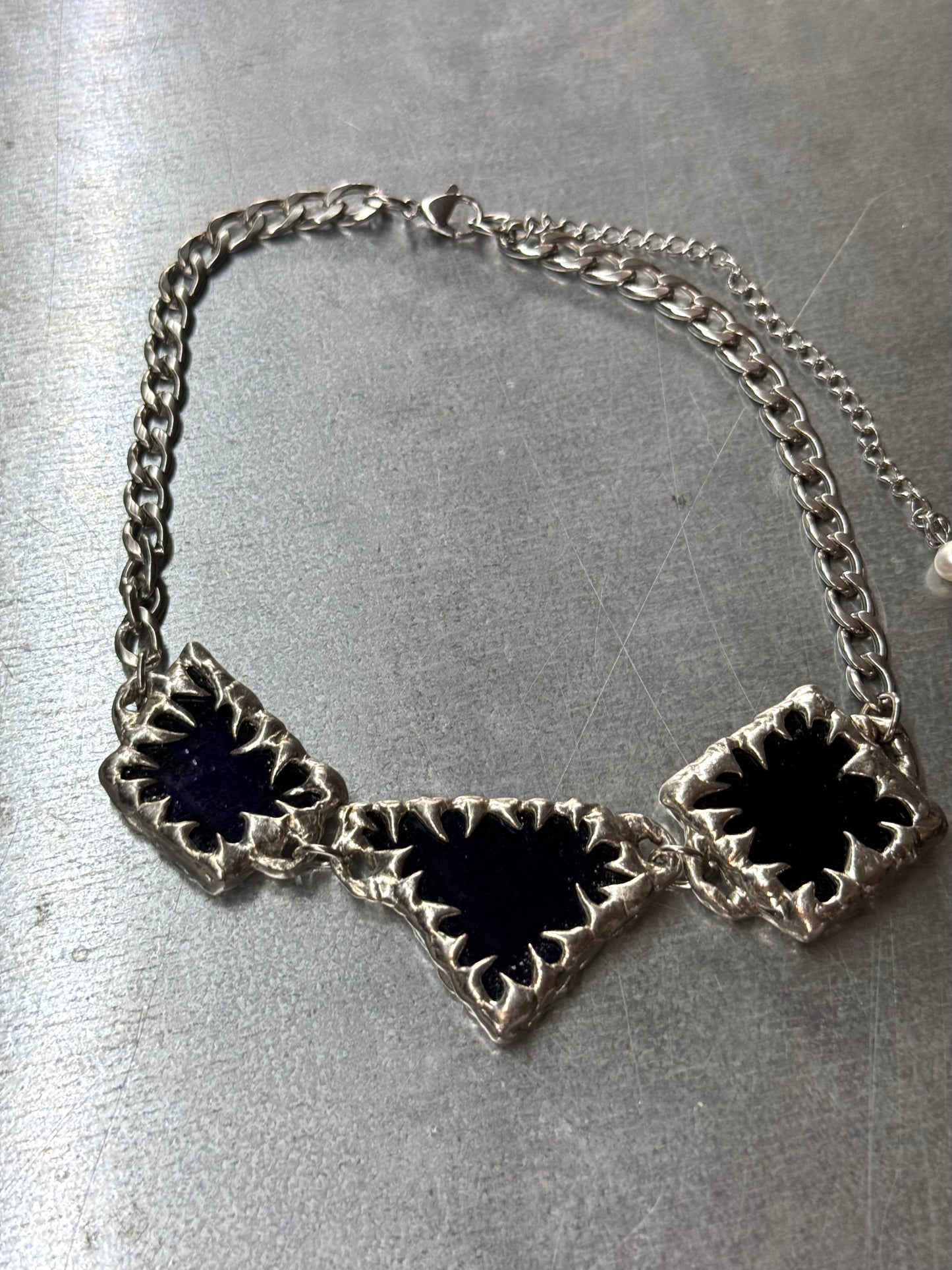 Stained Glass Collection: Nixora | soldered choker Necklace  n.2