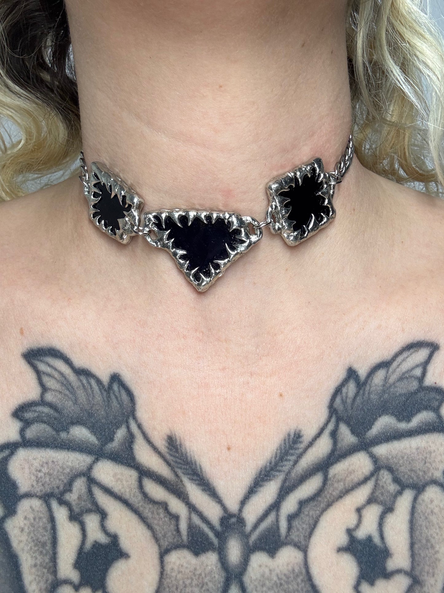 Stained Glass Collection: Nixora | soldered choker Necklace  n.2