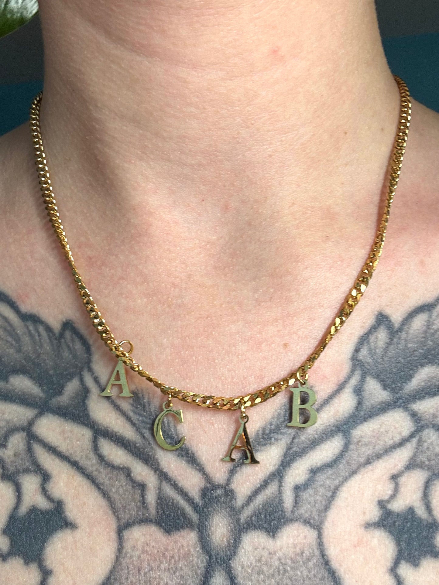161, ACAB, DYKE | Necklace gold-colored stainlees steel