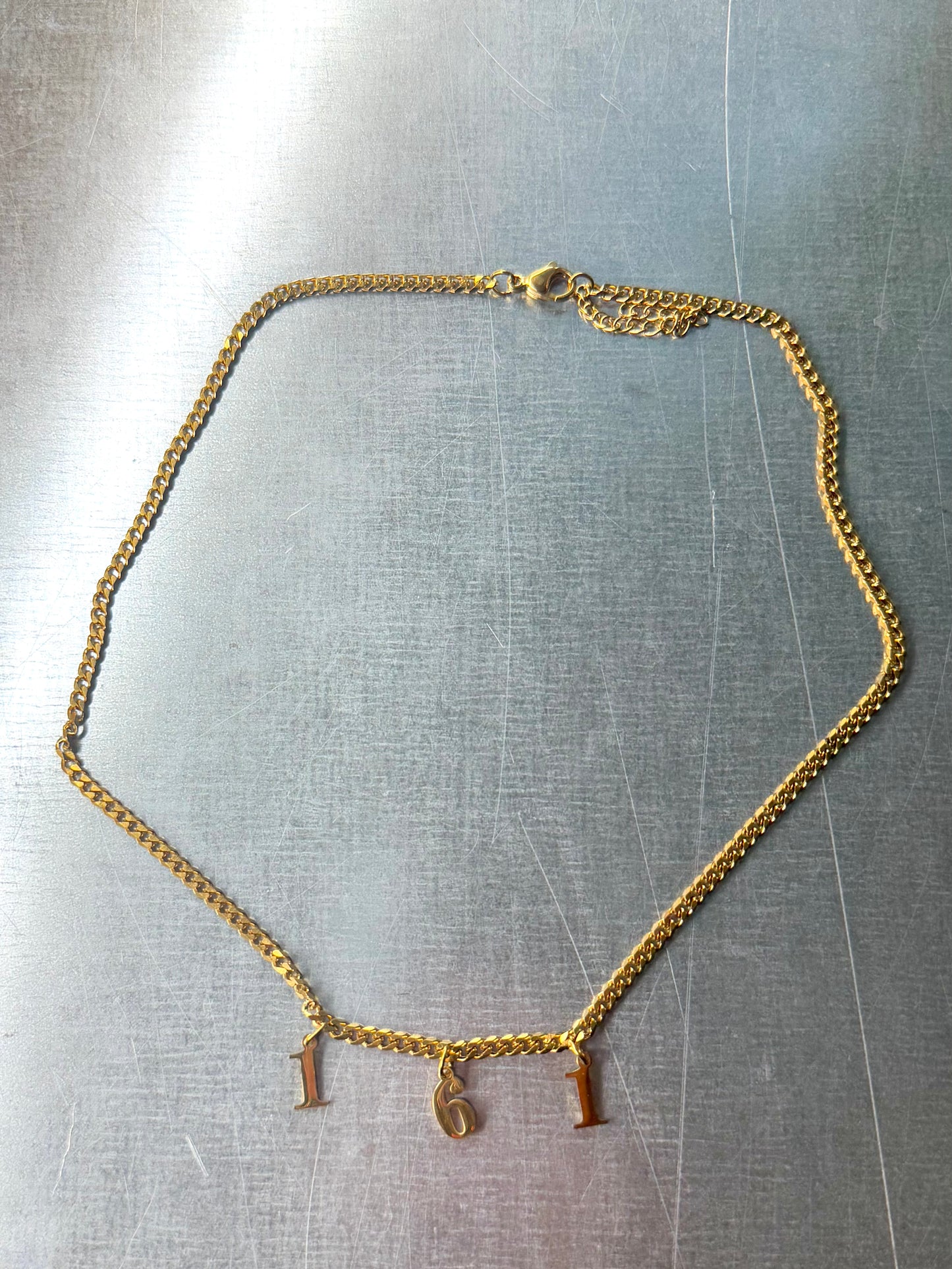 161, ACAB, DYKE | Necklace gold-colored stainlees steel