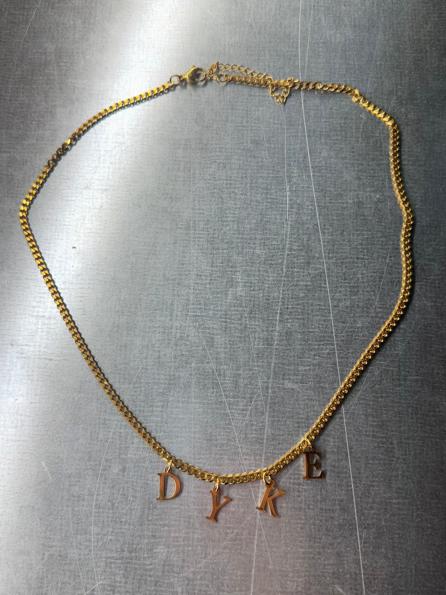 161, ACAB, DYKE | Necklace gold-colored stainlees steel
