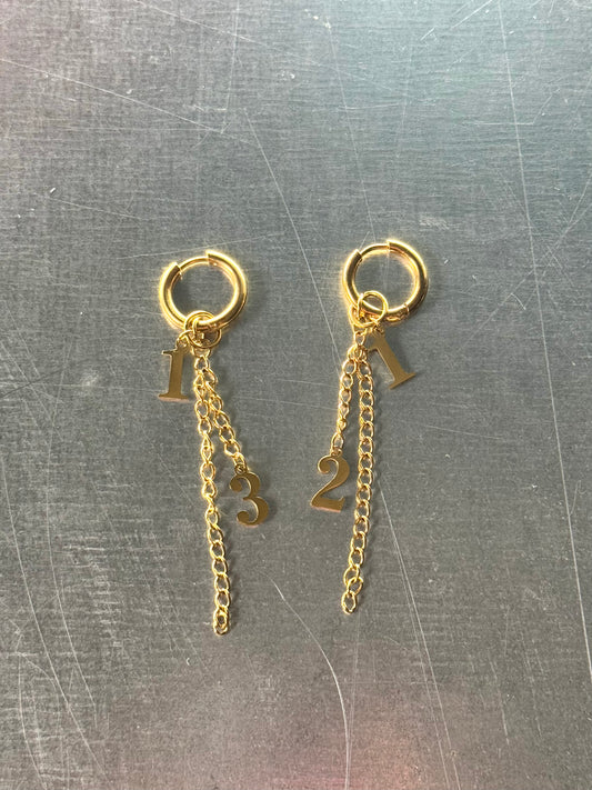 1312 | Earrings gold-colored stainlees steel