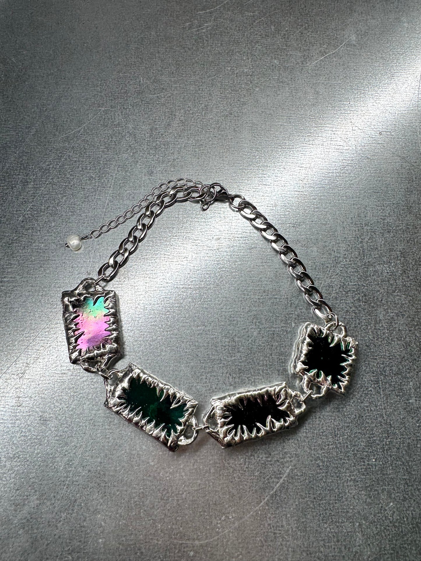 Stained Glass Collection: Hoolaha | soldered choker Necklace