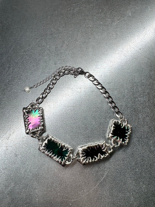 Stained Glass Collection: Hoolaha | soldered choker Necklace