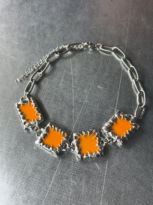 Stained Glass Collection: Nusti | soldered choker Necklace