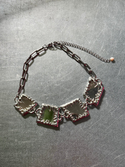 Mirror choker | soldered Necklace