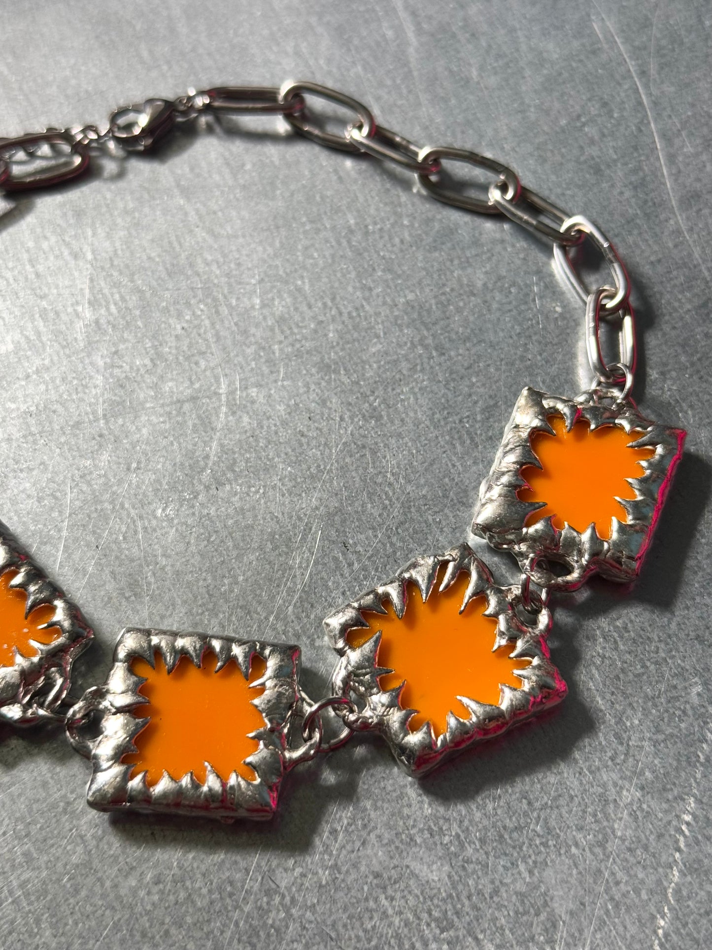 Stained Glass Collection: Nusti | soldered choker Necklace