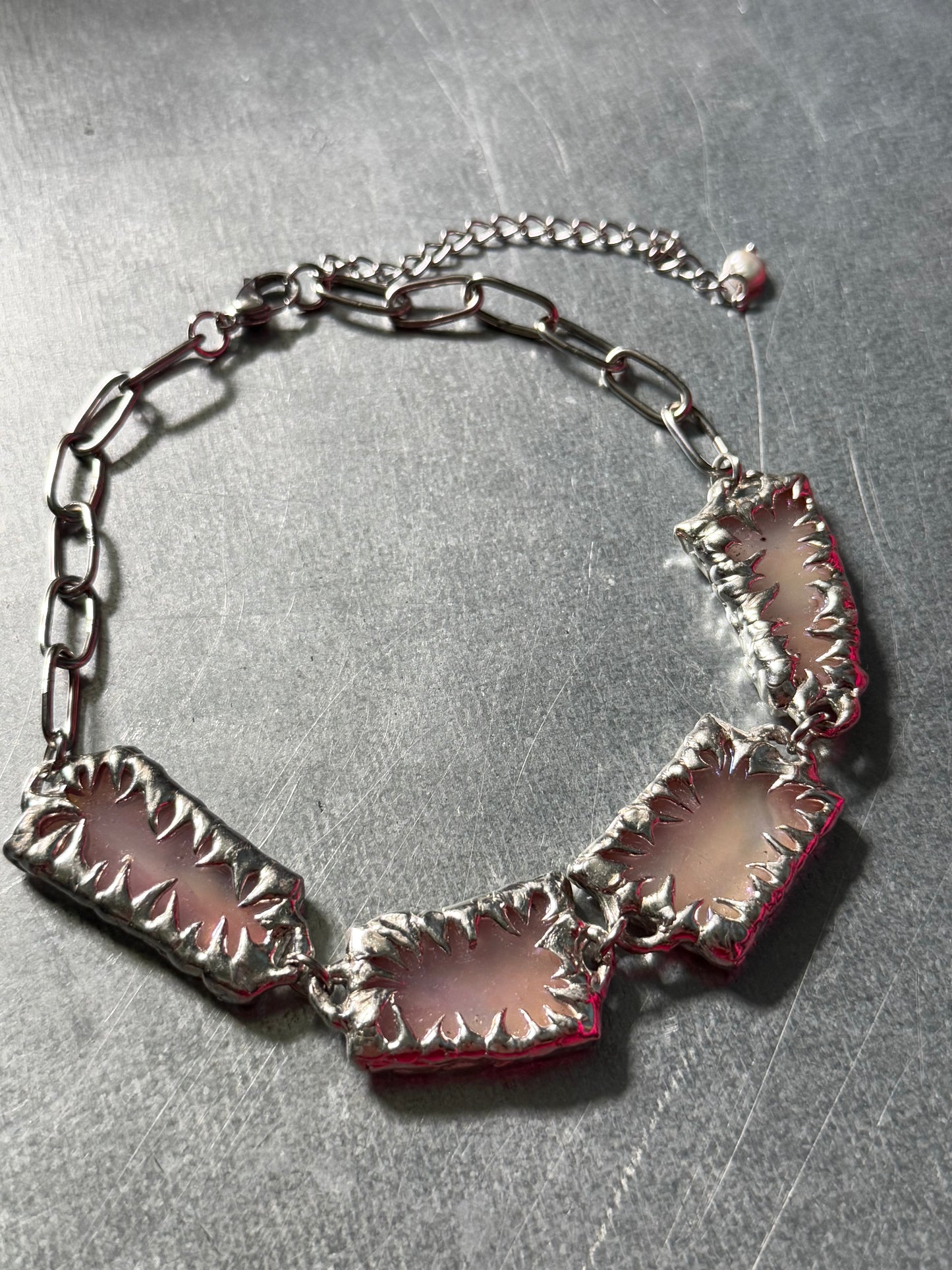 Stained Glass Collection: Tila | soldered choker Necklace