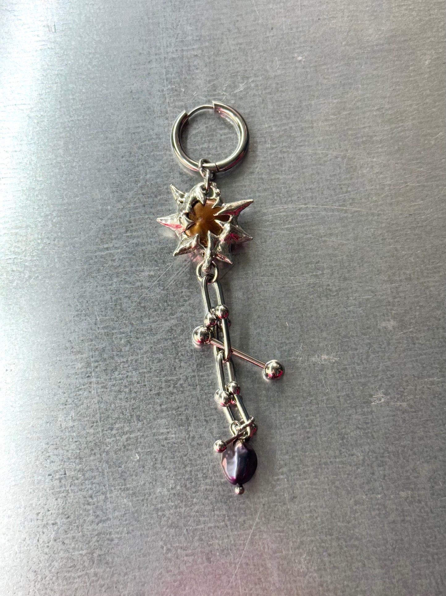 soldered Earring with piercings Phylida