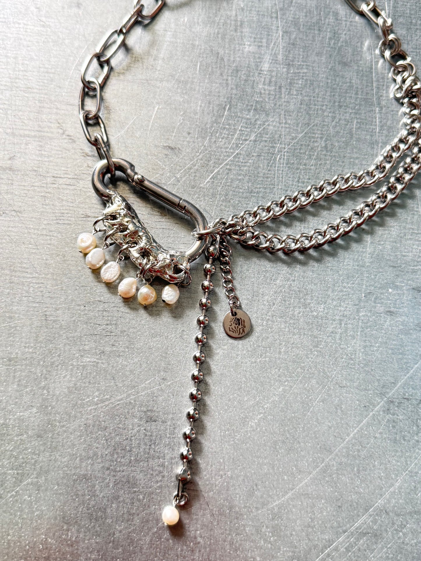 Iska | soldered Carabiner Necklace