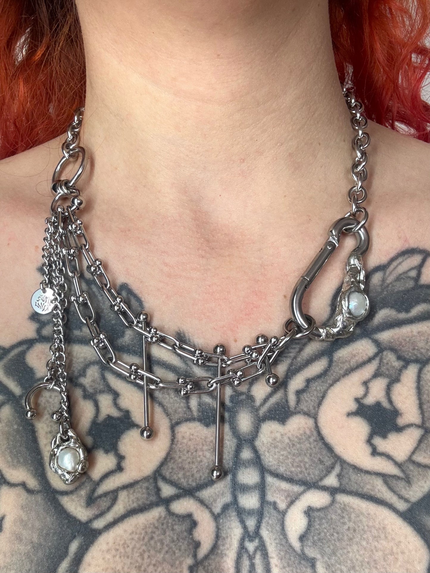 Lune | soldered Carabiner Necklace