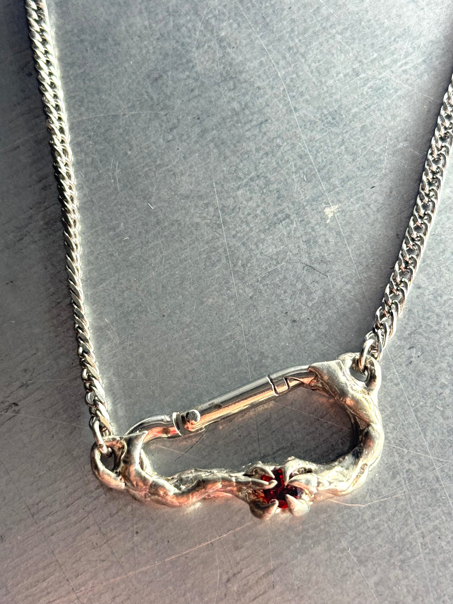Mirae | soldered Carabiner necklace