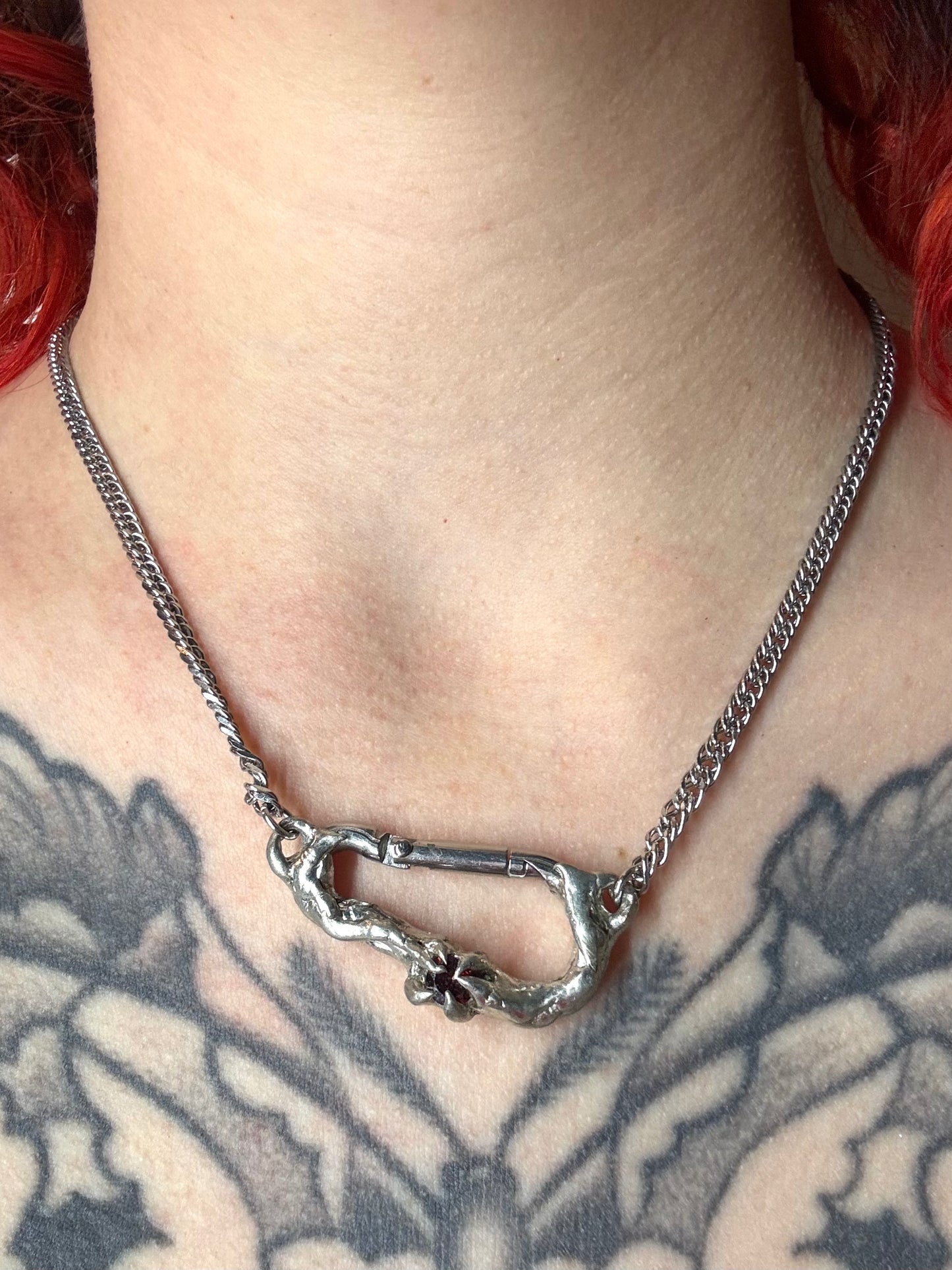 Mirae | soldered Carabiner necklace