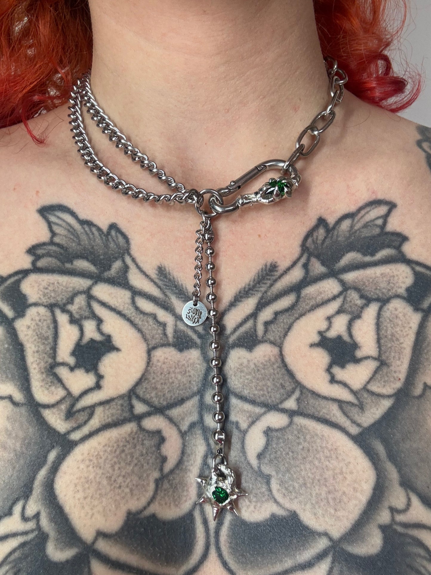 Rhea | soldered Carabiner Necklace