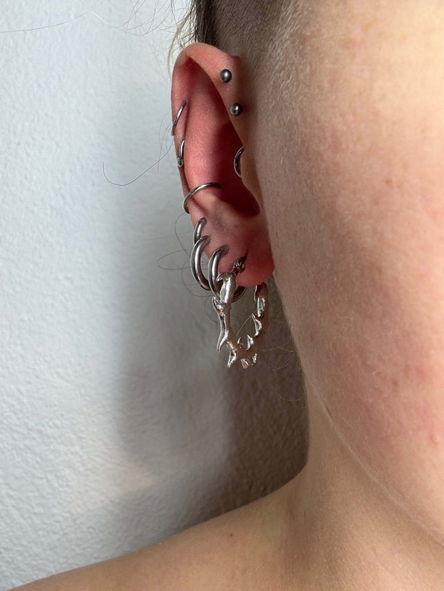 Skalder 25mm| soldered Earring