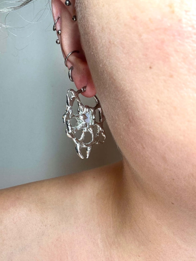 Skrull white | soldered Earring