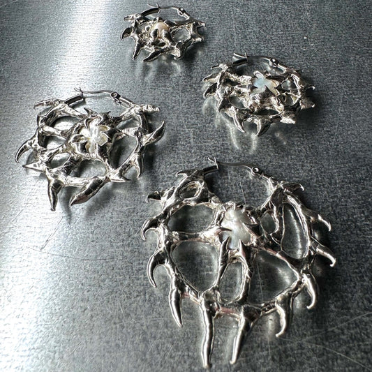 Skrull white | soldered Earring