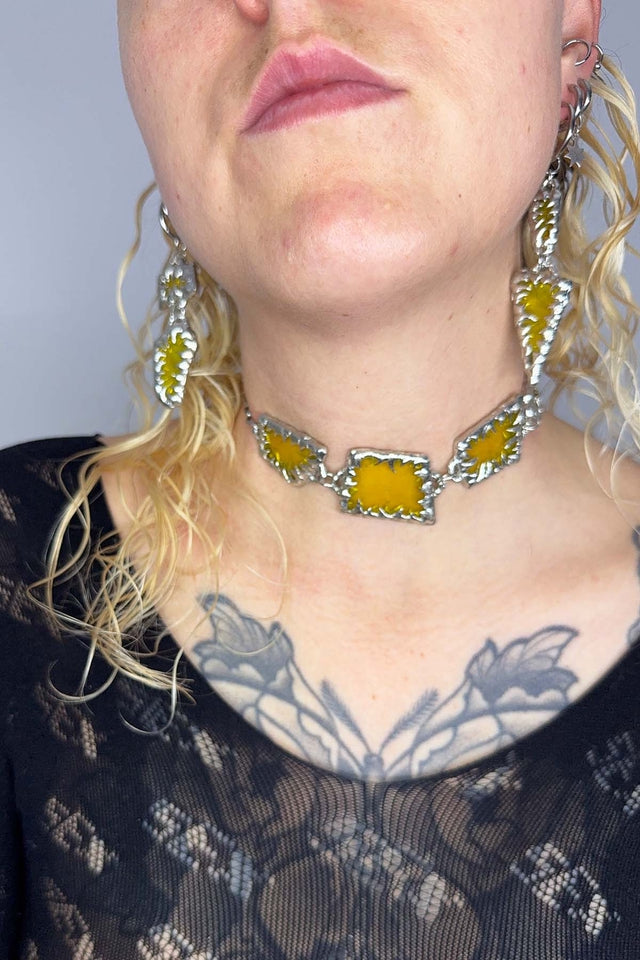 Stained Glass Collection: Umon | soldered choker Necklace