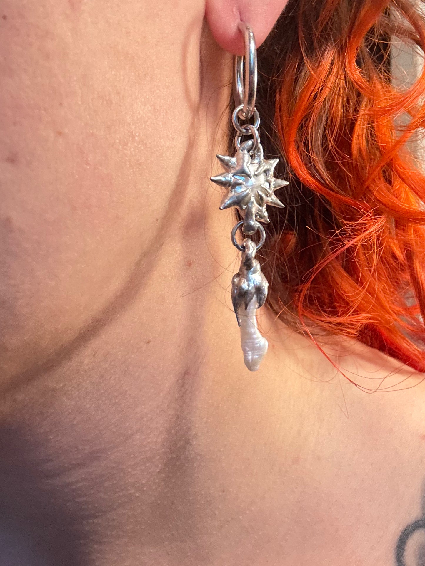Zuna white | soldered Earring