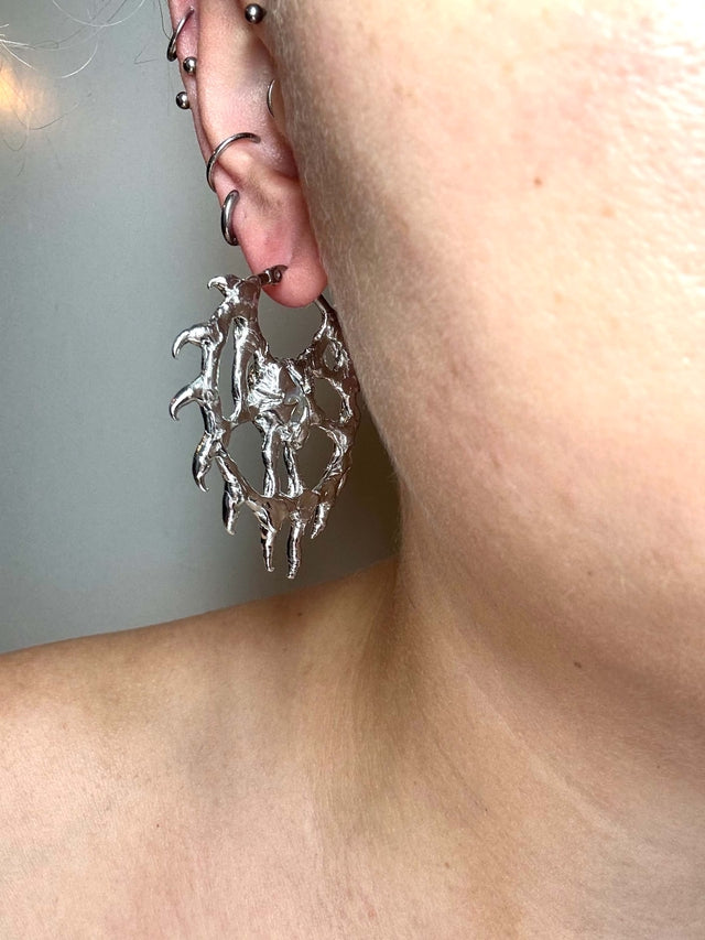 Skrull white | soldered Earring