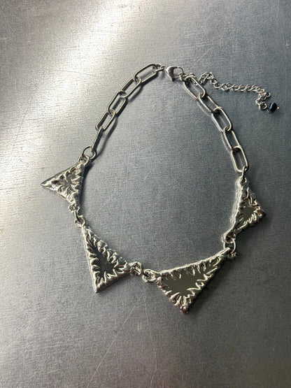 Mirror triangle | soldered Necklace