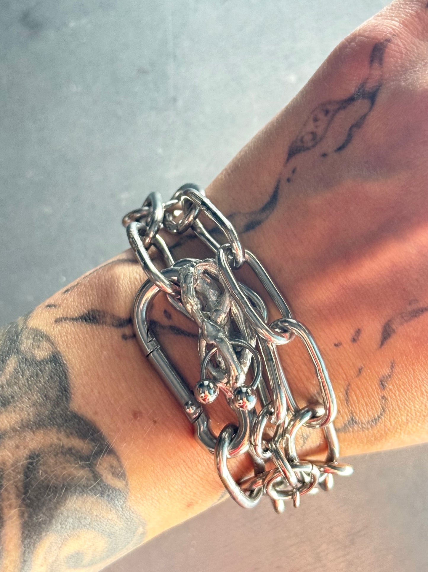 Alune | soldered Carabiner Bracelet and Necklace