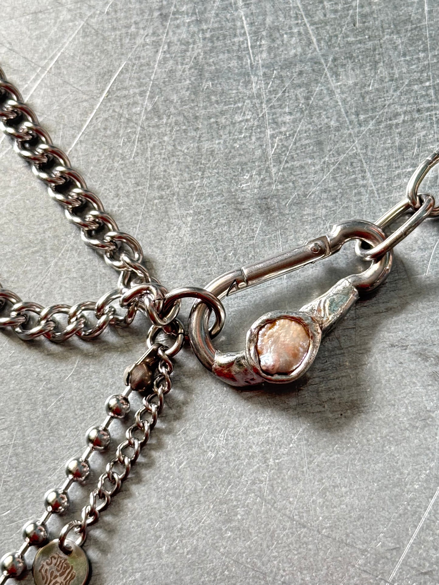 Elora | soldered Carabiner Necklace