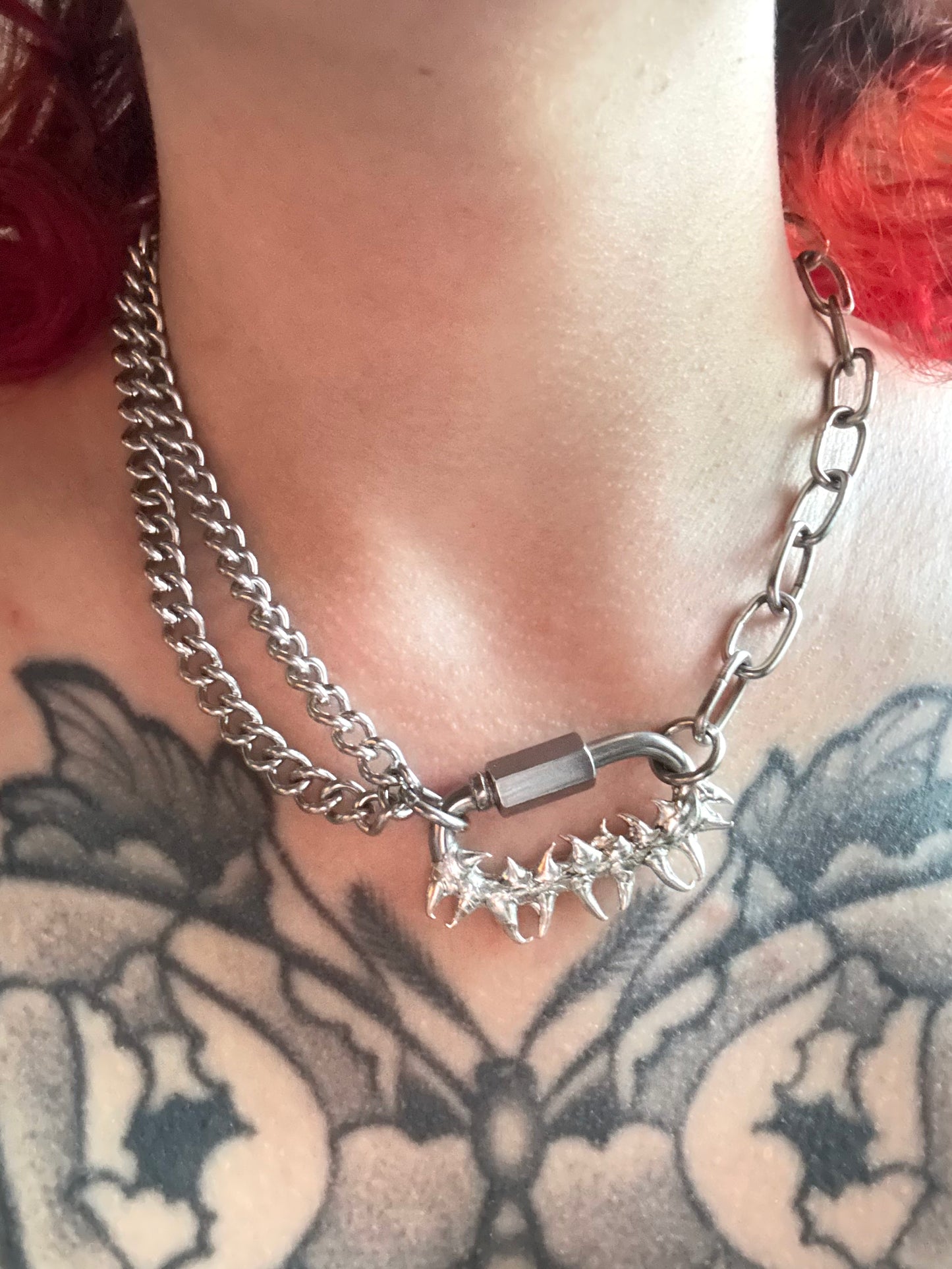 Vina | soldered Carabiner necklace