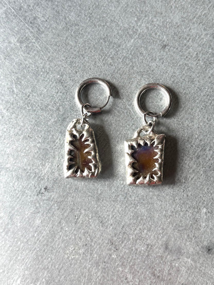 Stained Glass Collection: Qor | soldered Earring Pair