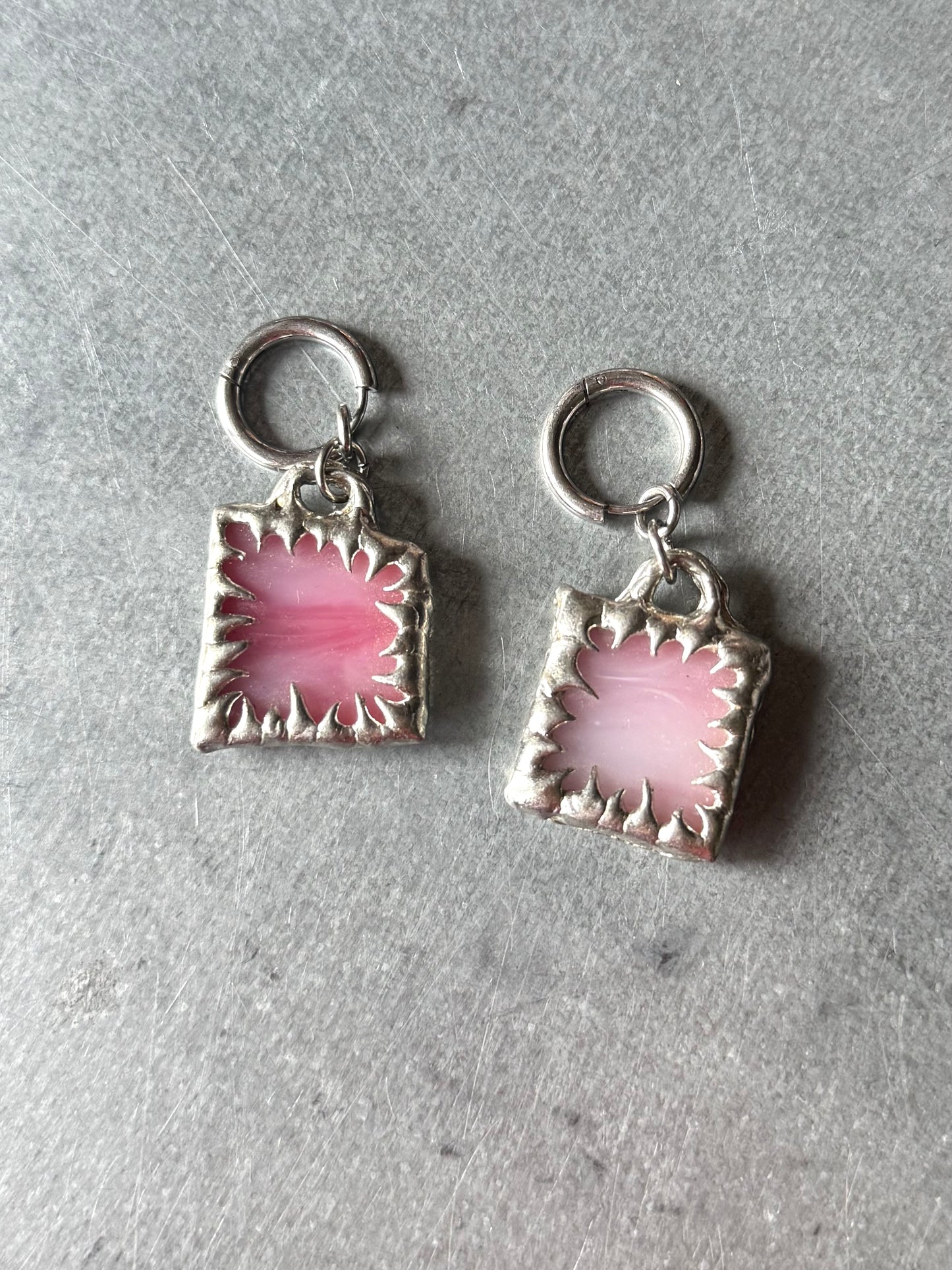 Stained Glass Collection: Caelith | soldered Earring Pair