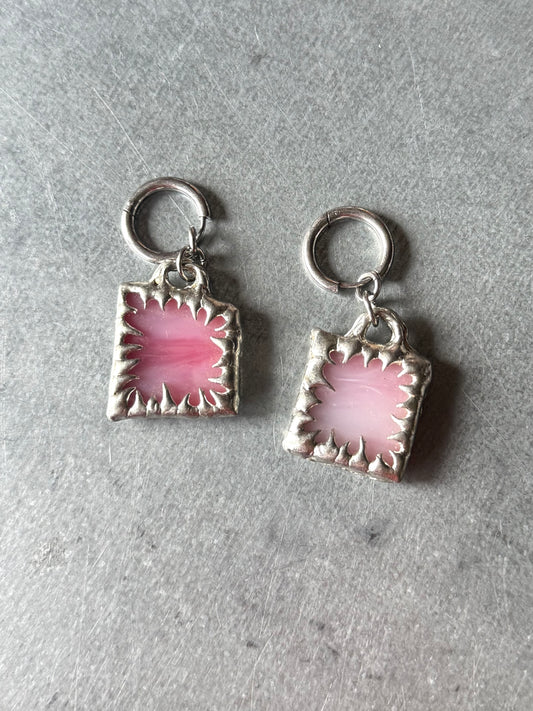 Stained Glass Collection: Caelith | soldered Earring Pair