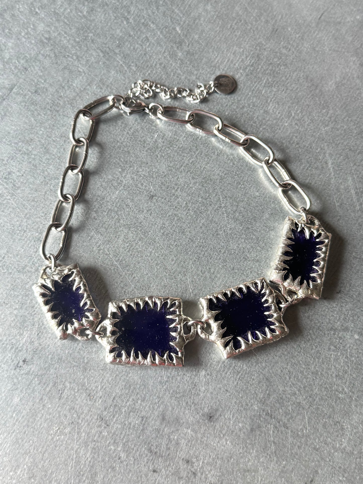 Stained Glass Collection: Zappelon | soldered choker Necklace