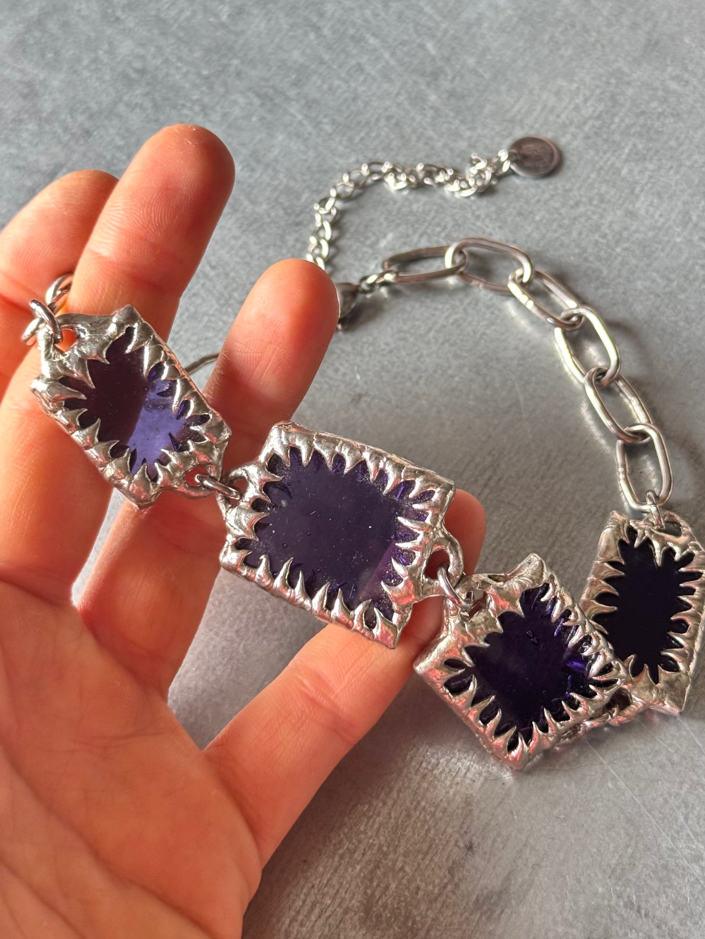 Stained Glass Collection: Zappelon | soldered choker Necklace