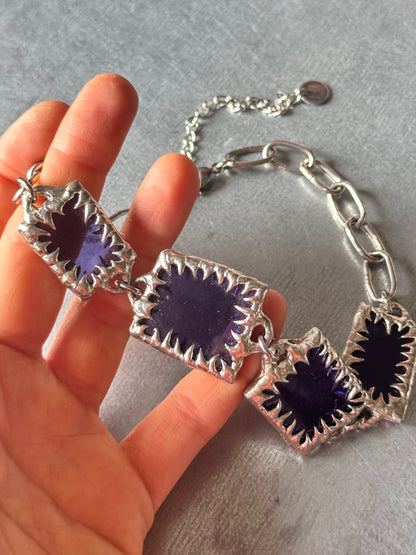 Stained Glass Collection: Zappelon | soldered choker Necklace