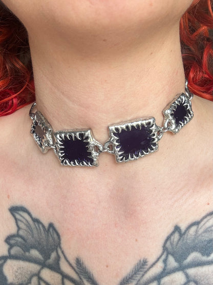 Stained Glass Collection: Zappelon | soldered choker Necklace