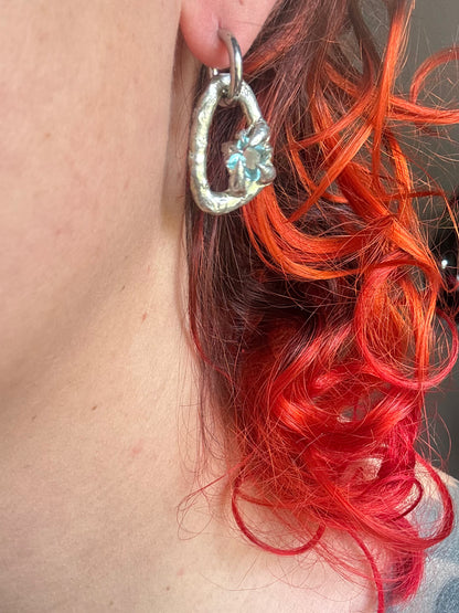 Vek | organic shaped soldered Earring Pair