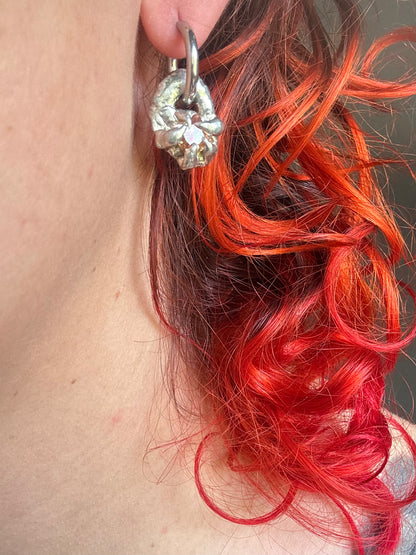 Vek | organic shaped soldered Earring Pair