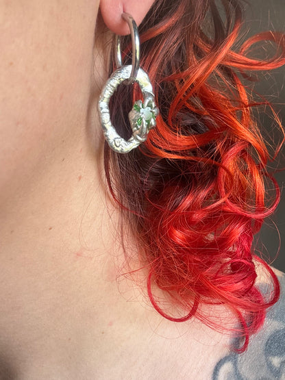 Vek | organic shaped soldered Earring Pair